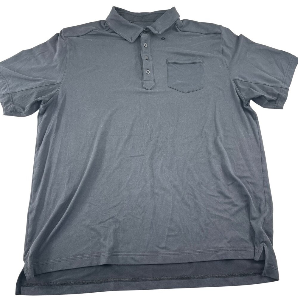 Under Armour Mens HeatGear Polo Shirt‎ 2XL Black Polyester